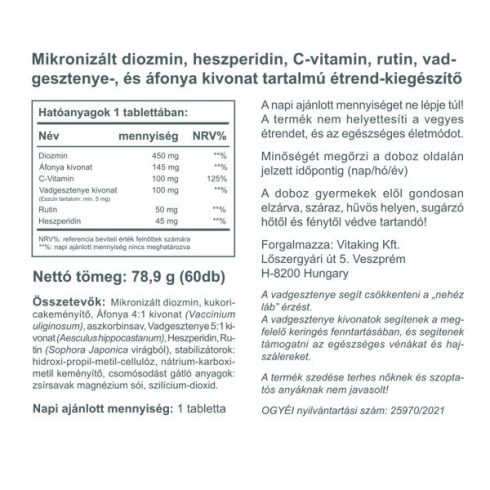 Vadgesztenye komplex 60db tabletta - collagen.hu