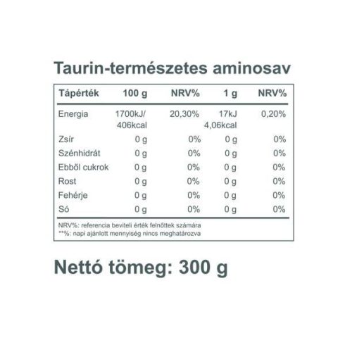 Taurin 300g (natúr) - collagen.hu