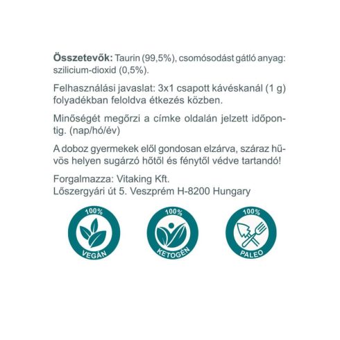 Taurin 300g (natúr) - collagen.hu